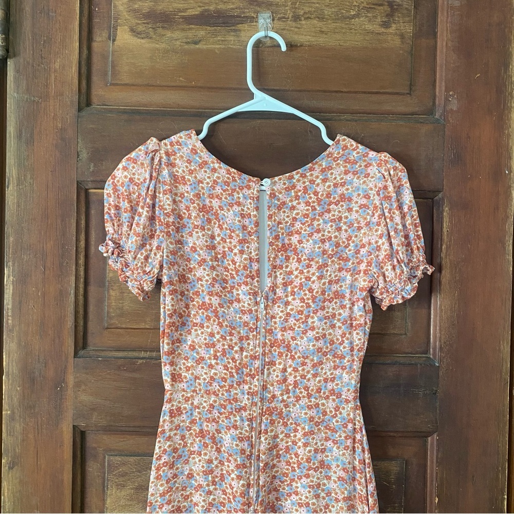 Mi Ami Red and Blue Floral Dress - Picture 5 of 8
